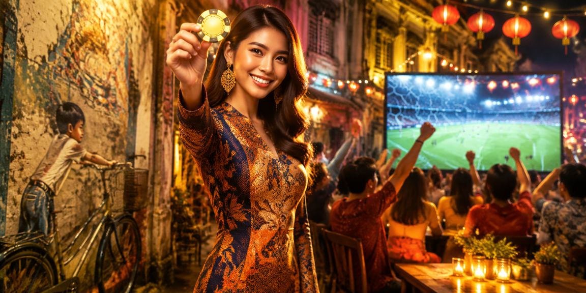Pertaruhan bola sepak dengan latar batik Penang
